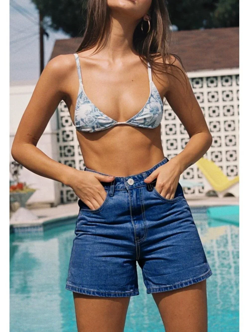 Women's navy Summer Comfortable Stretchy Denim Casual Hot Short Jort Jean